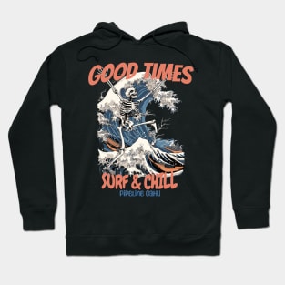 Pipeline Hawaii skull surf 8206 Hoodie